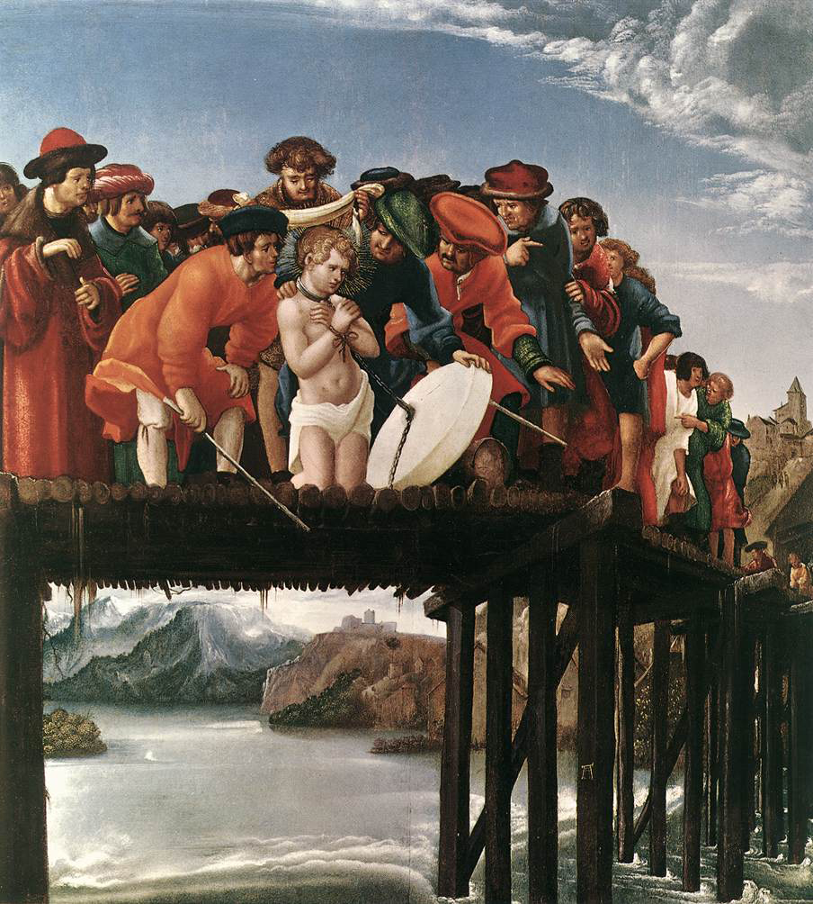 Das Martyrium des Florian, um 1530, von Albrecht Altdorfer (um 1480 - 1538) aus Galleria degli Uffizi in Florenz.